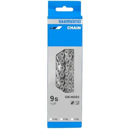 Produktbild: Shimano Unisex – Erwachsene Kette CN-HG93 9-fach, silber