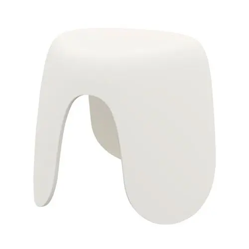 Produktbild: SHIMOYAMA Kinderhocker, 25cm hoher Fußhocker für Kinder und Erwachsene, Kunststoffhocker, kleine Sitzfläche, hält bis zu 100 KG für den täglichen Gebrauch zu Hause, cremeweiß