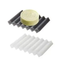 Produktbild: SHIMOYAMA Silikon-Seifenschale, 2 Pack, selbstentleerender Seifenhalter, Seifenspender für Dusche, Bad, Waschbecken, Multifunktionshalter für Pinsel, Schwämme, Aquarellstift