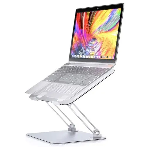 Produktbild: SHINEGIANT Laptopständer, Multi-Angle Laptop Ständer mit Heat-Vent, Ergonomischer, Belüfteter, Faltbarer Notebook Ständer Halterung für Teamarbeit, Kompatibel mit MacBook Air/Pro, Laptops (10-17.3