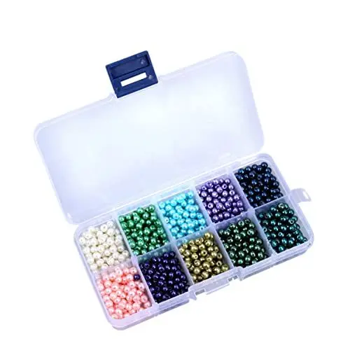 Produktbild: SHINEOFI 1000 Stück 10 DIY-Perlen Perlen für Armbänder Perlen zum Basteln DIY-Kits Kinderperlen kinder bastelset basteln für kinder Schmuckherstellung aus Perlen Perlenperlen selber machen