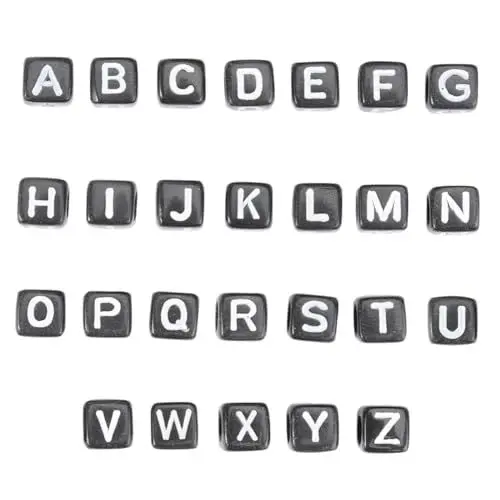 Produktbild: SHINEOFI 100St Perlen des englischen Alphabets Buchstabenperlen schmuck personalisiert Kinderperlen Zubehör zur Schmuckherstellung quadratische Perlen Schmuckherstellung Perlen Anzahl