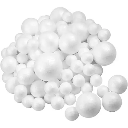 Produktbild: SHINEOFI 100St weiße Schaumstoffkugel kleine Schaumkugeln Ball Handwerk DIY bälle DIY-Kits decoratiuni craciun bastel Materialien Schaumstoffkugeln basteln unfertige Schaumkugeln