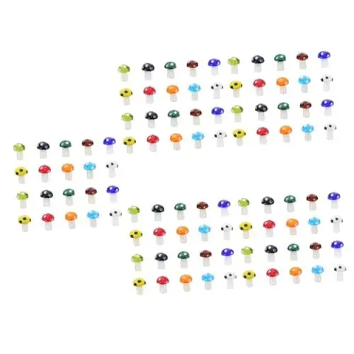 Produktbild: SHINEOFI 100 Stk Pilzperlen Süße Reize Ornament Für Kinder Pflanzenset Für Kinder Schnapparmbänder Für Kinder Pflanzendekorationen Kinder Ohrringe Kinderanzug Armband Kleine Komponente Glas