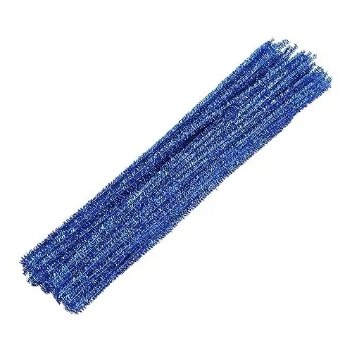 Produktbild: SHINEOFI 100st Weiße Glänzende Chenille-stiele Pfeifenreiniger Aus Metall Feiertagsgirlandenbindungen Biegsames Spielzeug Weiches Spielzeug Ornament Handwerk Lila Bommel Kind Hase