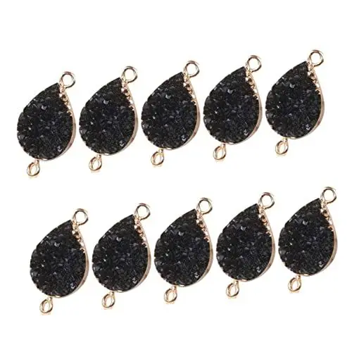 Produktbild: SHINEOFI 10St Kristallanhänger Anhänger aus Kristallperlen Glas Tropfen Tropfenanhänger Edelstein hand schmuck schmuckherstellung Halskette stoßverbinder DIY-Anhänger Achat Zubehör Armband