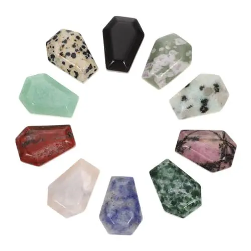 Produktbild: SHINEOFI 10 Stück Mini Sarg Anhänger Schlüsselanhänger Schmuckherstellungsmaterialien Charms Für Armbänder Schlüsselanhänger Halskette Chakra Charm Armband Ohrring Charms