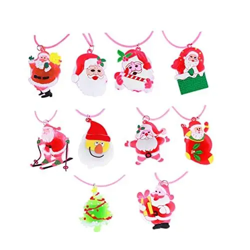 Produktbild: SHINEOFI 10st Weihnachten Led Flash Seil Halsketten Led-halskette Jubiläumsgeschenk-halskette Weihnachtsgeschenktüte Spielzeug Weihnachtsstrumpffüller Weihnachtsschmuck Blitz Flash-seil
