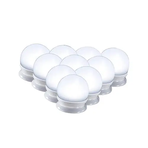 Produktbild: SHINEOFI 10stücke Led-spiegelleuchten Für Schminktisch Schminkspiegelleuchten Mit Druckknopf Lichtfarben Einfache Installation Ausreichende Helligkeit Für Make-up