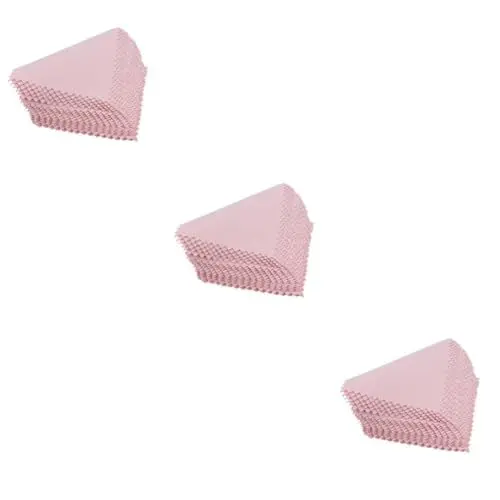 Produktbild: SHINEOFI 150 Stk Platin-Reinigungstuch handy reinigung handy putztuch Kamerareinigungstuch brillen putztuch Polieren Wildleder Reinigungstuch Schmuck Wischtuch silbernes Reinigungstuch Rosa