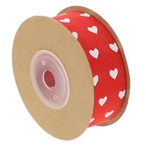 Produktbild: SHINEOFI 1 Rolle Schleife seidenband bändchen Miniaturdekoration kreatives Hochzeitsband Weihnachtssto das Geschenk Banddekoration mit Herzmuster verdrahtet schmücken Verpackungs