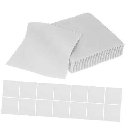 Produktbild: SHINEOFI 1 Satz Schmuck-reinigungstücher Silbernes Reinigungstuch Wischtücher Aus Messing Schmuckreinigungstuch Silbertuch Zum Reinigen Von Silber Schmuck Tuch Light Grey Wildleder- 60st