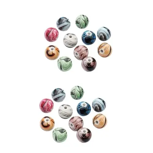 Produktbild: SHINEOFI 200 Stk Abstandsperlen Kinderhandwerk Kunsthandwerk Für Erwachsene Runde Harzperlen Handkettenarmband Mädchen Bastelt Kinderarmband Perle Lose Perlen Kinderperlen Runden Schmuck