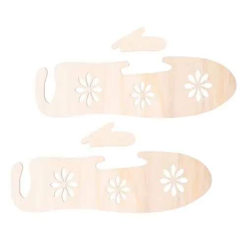 Produktbild: SHINEOFI 2St Geflochtene Handschuhe aus Holz Häkelnadel Vorlage für die Präsentation von Handschuhen Fäustlingblocker werkzeug Blocker zum Stricken von Hohlräumen Handschuhe schimmeln