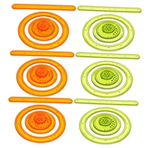 Produktbild: SHINEOFI 2 Sätze DIY Zeichenwerkzeug Zeichenlineal-Werkzeug Spielset für Kinder Spielzeuge Kinderspielzeug Schaben von Malkarten Kind Zeichen Spielzeug Multifunktion Suite Requisiten Malset