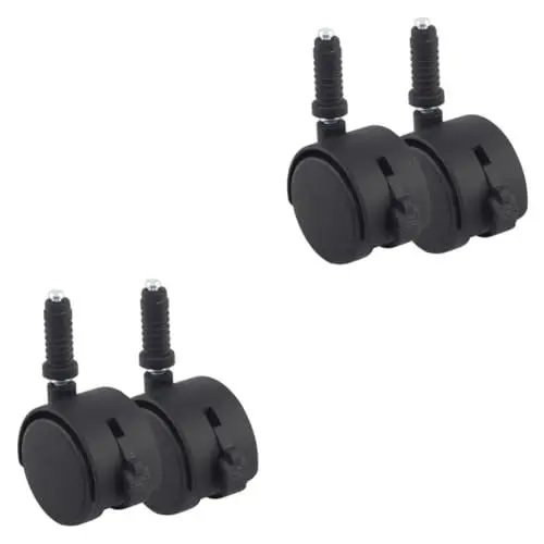 Produktbild: SHINEOFI 2 Sätze Stangenförmige Möbelrollen Ersatzteile Für Gartenmöbel Chair Wheels Lenkrollen Für Pflanzenständer Ersatzräder Für Bürostuhl Schwere Stuhlräder Plastik 2 Stück * 2