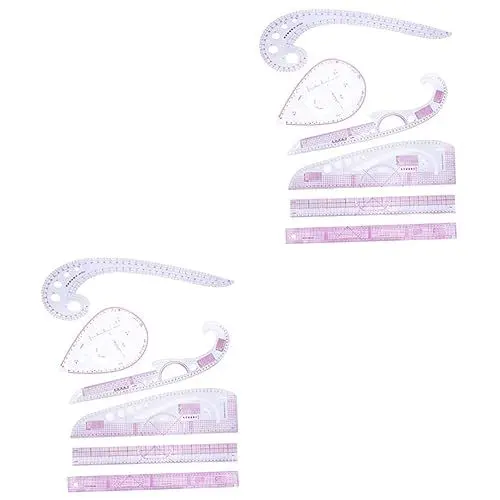 Produktbild: SHINEOFI 2 Sätze schneidlineal handystativ näh zubehör nähbedarf Nähzubehör-Set Kleiderlineal Schneidelineal Näherin Lineal maßgeschneiderte Nählineale Zeichenutensilien gewidmet Herrscher