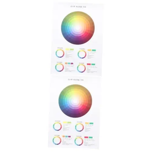 Produktbild: SHINEOFI 2 Stück Farbrad Poster Farbrad Leitfaden Farbspektrum Farbrad Diagramme Farbposter Farbrad Diagramm Farbwahrnehmung Farbe Farbkarte Farbpsychologie Farbrad Druck