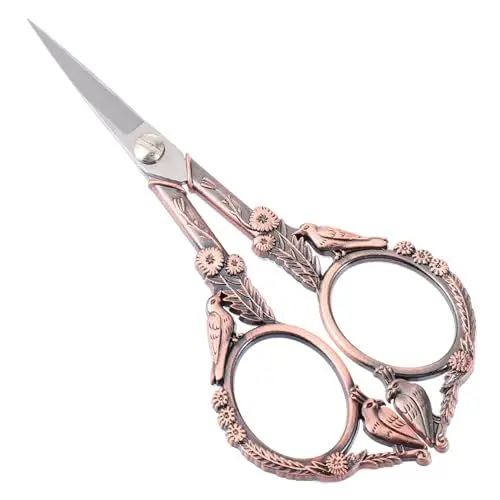 Produktbild: SHINEOFI 2st Schönheitsschere Kranschere Vogel-design-schere Spitze Schere Bastelschere Selber Machen Kreuzschere Haushaltsschere Fadenschere Drache Und Phönix Nähen Rostfreier Stahl