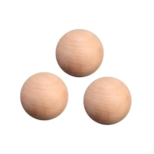 Produktbild: SHINEOFI 3St natürliches Holzhandwerk Spielset Bälle basteln bastelzeug woodwork Holzprodukte natürliches unfertiges Holzhandwerk Bambus