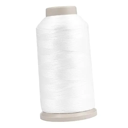 Produktbild: SHINEOFI 3 Nähgarn Seidenseide Polyester-Nähfäden Polyester-Spulengarn vorgespulte Spule Rucksackhitze auf Buchstaben Overlock lange spulen Quiltfaden helles Licht Quastenfaden Weiß