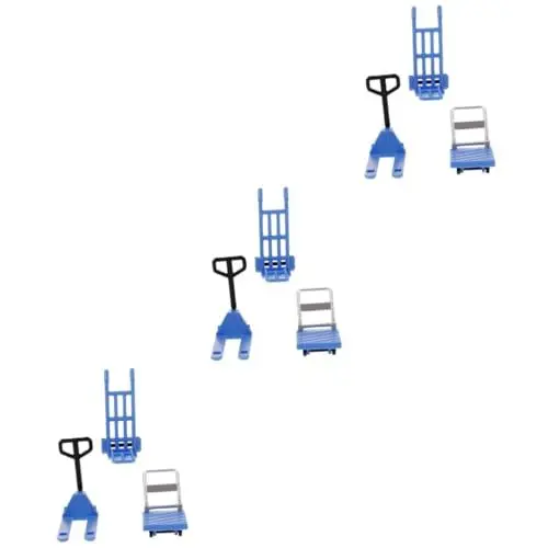 Produktbild: SHINEOFI 3 Sets Puppenhaus Modell Dekoratives Modell Mini Gabelstapler Modell Mini Ornament Miniatur Hausmöbel Hausplattformwagen Landschaftswagen Modellhaus Miniaturwerkzeuge