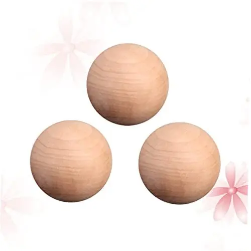 Produktbild: SHINEOFI 3 Stück Holzkugeln Holzhandwerk Holzkugel