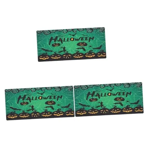 Produktbild: SHINEOFI 3st Halloween-mausunterlage Gaming-mauspad Langes Pad Schreibunterlage Komplex Rechteckige Tischunterlage Halloween-matte Kürbis Gummi-verbundgewebe Schreibtischunterlage Haushalt