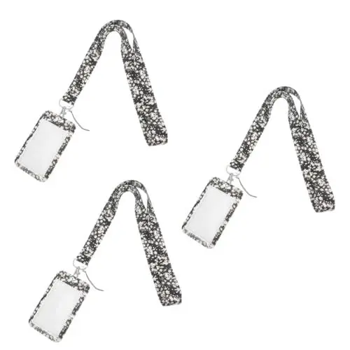 Produktbild: SHINEOFI 3st Kartenhalter Für Telefon-lanyard Hülle Für Studentenausweise Kratzfestes Kartenetui Inhaber Einer Arbeitskarte Inhaber Eines Studentenausweises Lehrerausweishalter Plastik