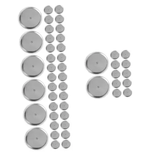 Produktbild: SHINEOFI 4 Sätze Edelsteinohrringe Ohrstecker Basis Tabletts Verstellbare Leere Ringe Ohrhaken Aus Sterlingsilber Ringrohlinge Ablagefach Für Ohrstecker Blenden Silver Metall 20 Stück * 4