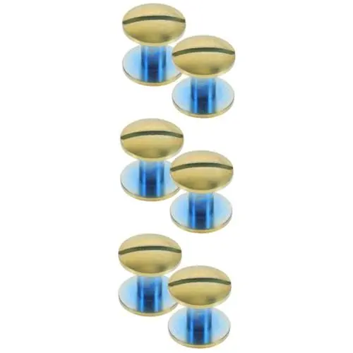 Produktbild: SHINEOFI 6 Stk Riemenschrauben Aus Broschen-displaykarten Buchbindeset Chicago-schraube Thread-kit Für Buchbindungen Messingbeschläge Leine Terminal Titanlegierung Geldbörse