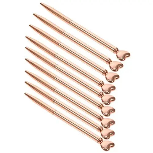 Produktbild: SHINEOFI 9St Liebe Metallstift Schreibstifte für das Büro Herz Stifte Gästebuchstifte süße stifte metallic schreibkladde stifte Beliebt Schreibstifte für Herzstifte Masse