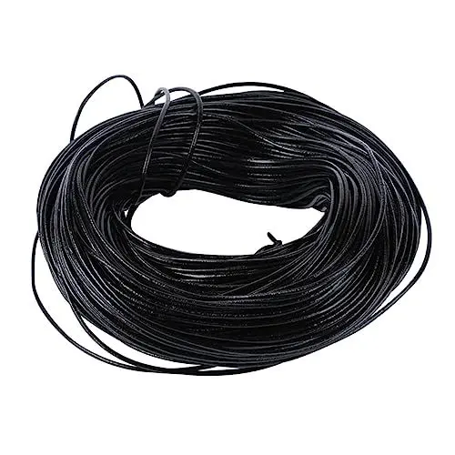 Produktbild: SHINEOFI Echte Schwarze Lederschnüre x 10 Yard Reißfeste Schnur Für Die Schmuckherstellung Armbänder Halsketten Und Perlenschmuck Ideal Für Bastelprojekte Und DIY Designs