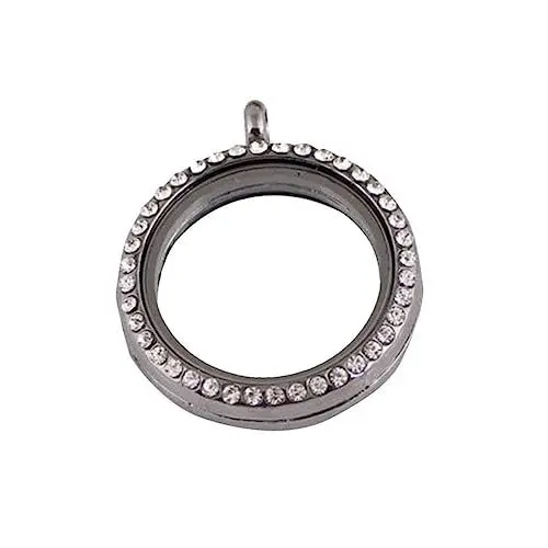 Produktbild: SHINEOFI Glasanhänger DIY Kristallanhänger Strass DIY Anhänger Living Memory Medaillon Silber