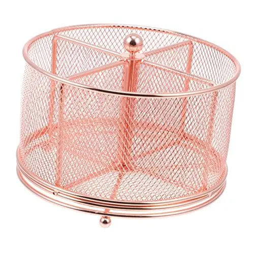 Produktbild: SHINEOFI drehbarer Stifthalter Desktop Würfel tragbar Marker-Organizer für den Schreibtisch schreibtischgestell tischregal schreibtisch Make-up-Pinselhalter Stifthalter aus Eisen Golden