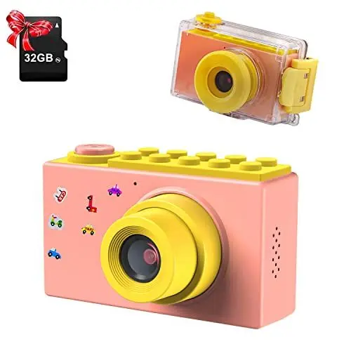 Produktbild: ShinePick Kinder Kamera, Kinderkamera wasserdichte mit TF-Karte 32GB, 2