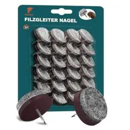 Produktbild: shinfly 24 Stück Filzgleiter für Stühle - Ø 22mm Stuhl Filzgleiter Nagel Möbelgleiter mit 4mm Dicke - Filz Stuhlgleiter für Möbel Böden