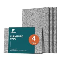 Produktbild: shinfly 5mm Filzgleiter Selbstklebend 4 Stück - (20x15cm) Möbelgleiter Filz Selbstklebend Zuschneiden, wie Sie möchten, Filzgleiter für Stühle Möbel Fußboden Stuhlbein (Grau)