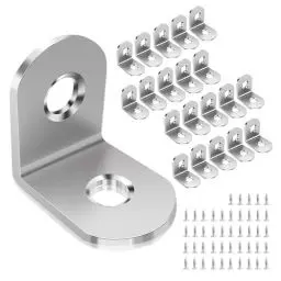 Produktbild: shinfly Winkelverbinder, 20 Stück 20 x 20 mm, Winkel Metall 90 Grad mit 45 Stück Schrauben, Edelstahl MetallWinkel L Klammern , für Möbel, Stuhl, Tisch, Fenster, Winkel Bracket