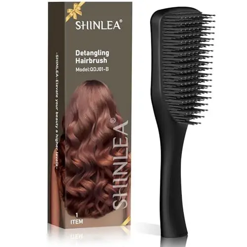 Produktbild: SHINLEA Haarbürste ohne ziepen, Entwirrbürste & Detangler Bürste für Damen, Herren, Kinder, Haarbürste für nasses, Locken, feine & lange Haare,reduziert Haarbruch, beseitigt Knoten