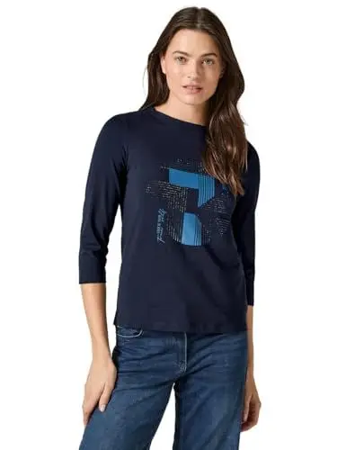 Produktbild: CECIL Damen B322086 Shirt Mit Print, Deep Petrol,M