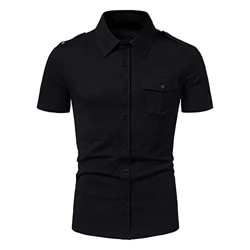 Produktbild: Shirts Herren Baumwolle Herren sommerhemd Stehkragen Herren sommerhemd grün Langarm Kurzarmhemd Herren Sommer bügelfrei Herren Hemden leinen Baumwolle Langarm Herren Hemden Kurzarm 3XL