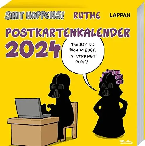Produktbild: Shit happens! Postkartenkalender 2024: Wochenkalender mit 53 lustigen Postkarten