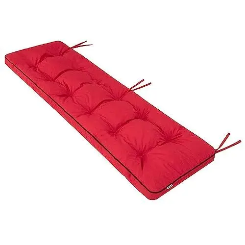 Produktbild: shivler Bankkissen Polster Gartenmöbelauflagen Auflagen Gartenkissen Bankpolster 50 cm Kissen Gartenbank (120 x 50 cm, Rot Oxford)