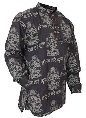 Produktbild: SHOPOHOLIC FASHION Herren Leicht Festlich Hippie Hemd - Blau, XXL