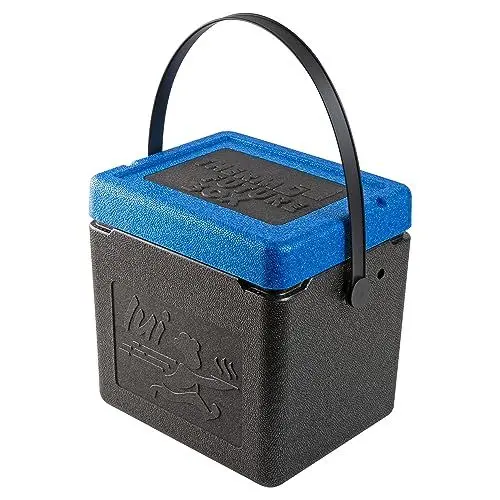 Produktbild: Shoppingbox LUI - schwarz-blau, Kühlbox mit Tragegriff, robust und leicht aus EPP, 15 l, Cooler Box