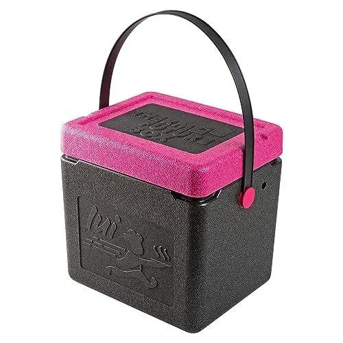 Produktbild: Shoppingbox LUI - schwarz-pink, Kühlbox mit Tragegriff, robust und leicht aus EPP, 15 l, Cooler Box
