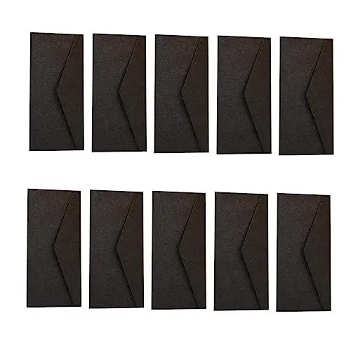 Produktbild: SHOWERORO 10St romantische hochzeitseinladungen heeloween letter paper swor kleiner quadratischer Umschlag Umschläge aus Bastelpapier Retro-Einladungskarten einfarbige einladungskarten Black