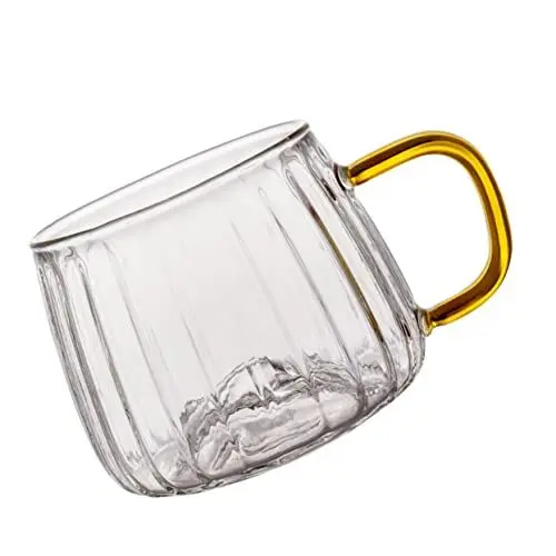Produktbild: SHOWERORO Tasse im europäischen Stil hitzebeständig Wasserglas Tasse glatt Milchglas Saftbecher Getränkeglas für Zuhause