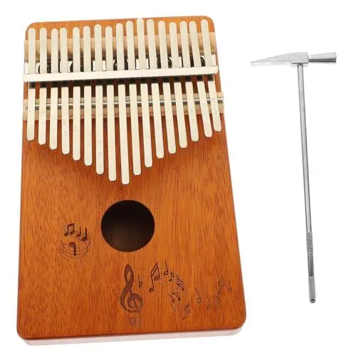 Produktbild: SHOWERORO Tragbares Kalimba-daumenklavier Mit 17 Tasten Naturholz Musikinstrument Kalimba Für Erwachsene Jungen Und Mädchen Fingerklavier Zur Entspannung